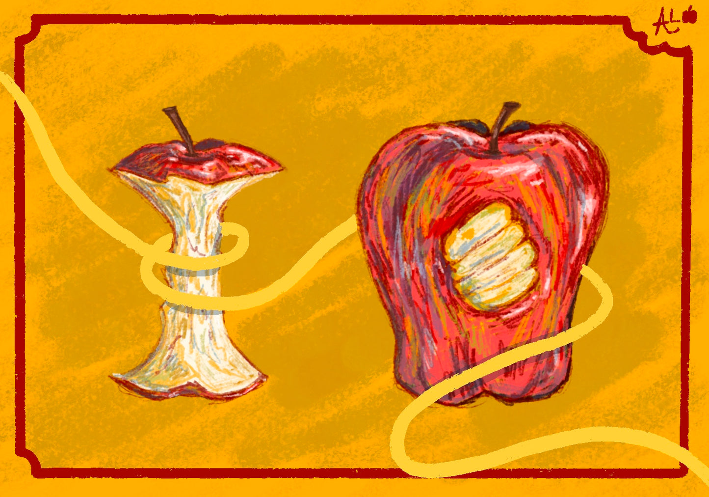 Apple - 3x5 in, print