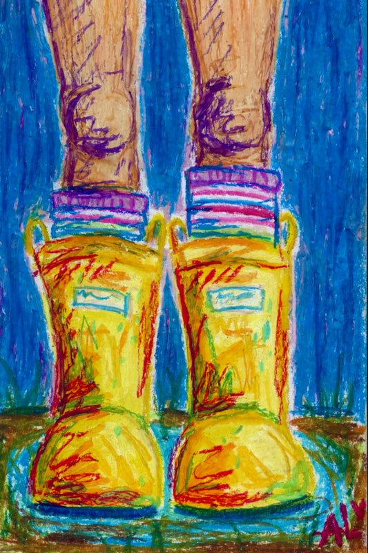 Mindy Muddy Puddles - 3.5x5 in, Print